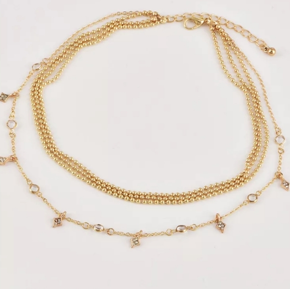 *Claudia* Layered Gold Necklace - Picture 4 of 6